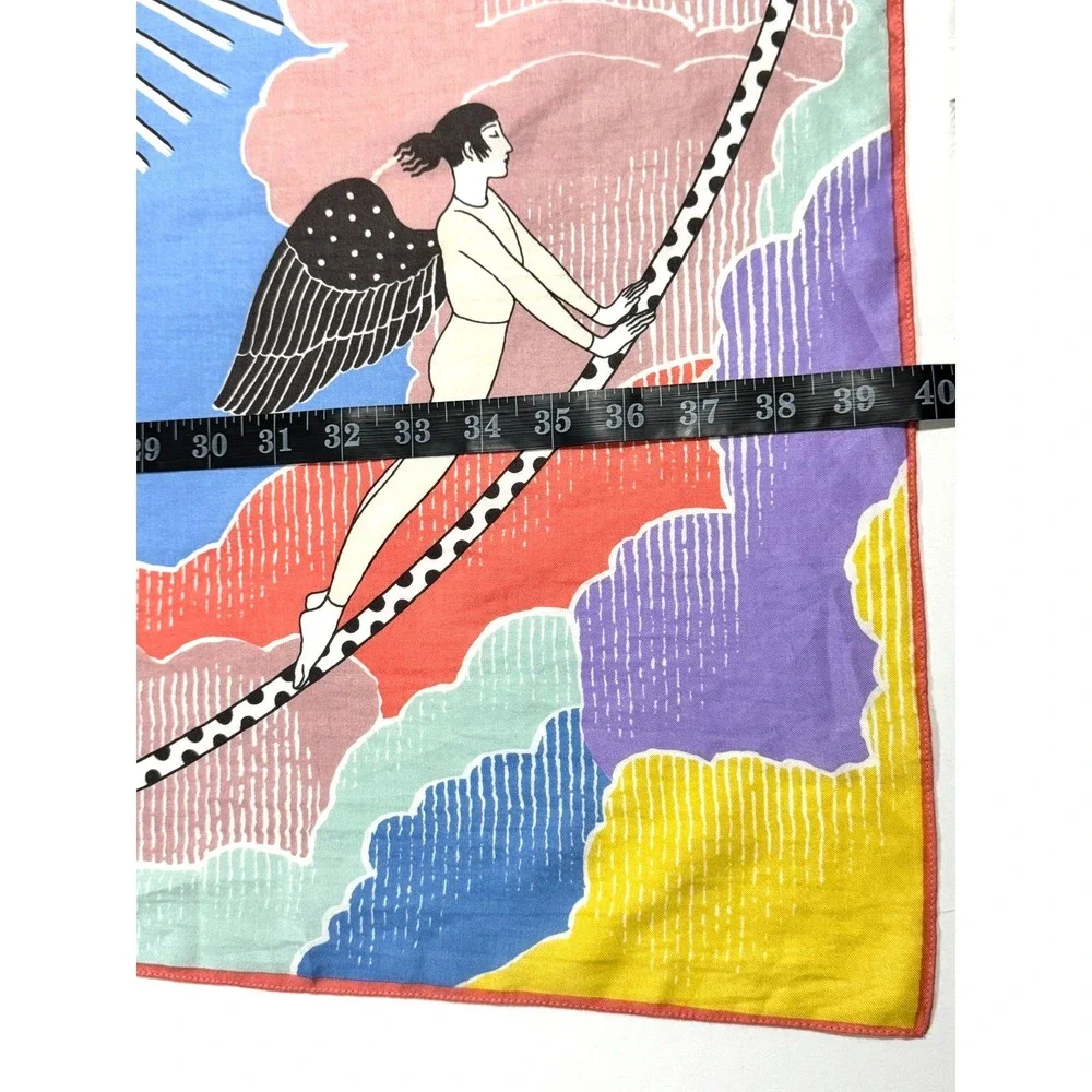 Inoui Editions Square 100 Yoga Multicolor Cotton Silk Whimsical Soft‎ Breathable